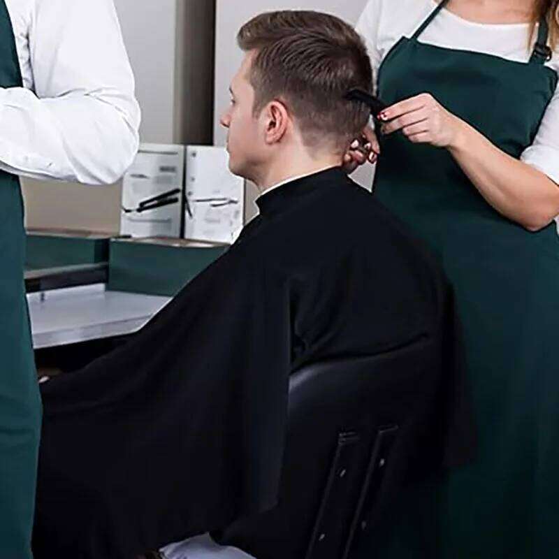 Black Cutting Cape Salon cloak Waterproof Hair cutting Dyeing Clothing Shaving Apron S260205