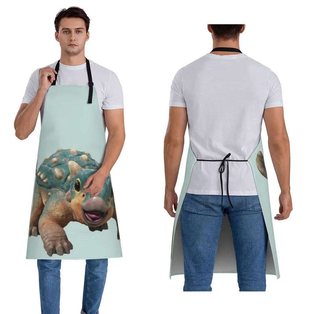 Bumpy Ankylosaurus Magniventris Aprons Chef Cooking Baking Tablier Waterproof Bib Kitchen Cleaning Pinafore for Women Men S260205