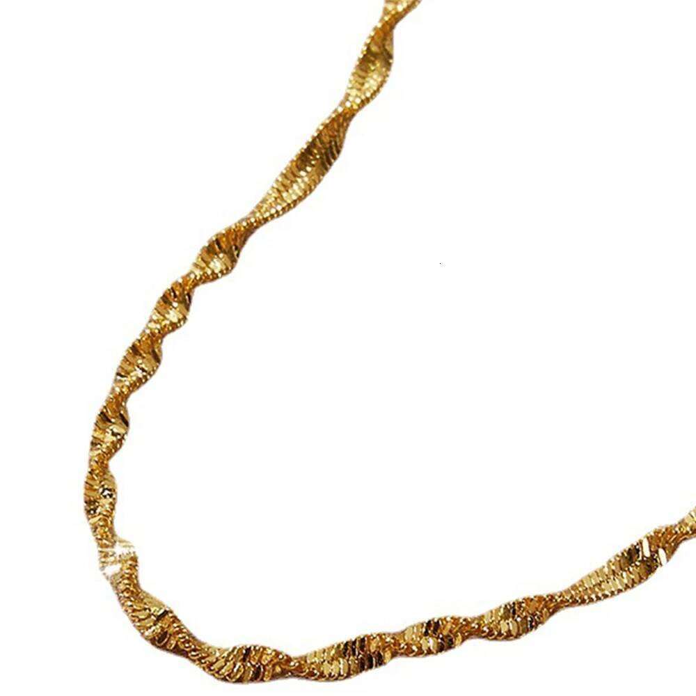 18K Gold Plated Water corrugated bracelet Stainless Steel Fine Chain Bracelet,Elegant Bracelet Jewelry 26H0206