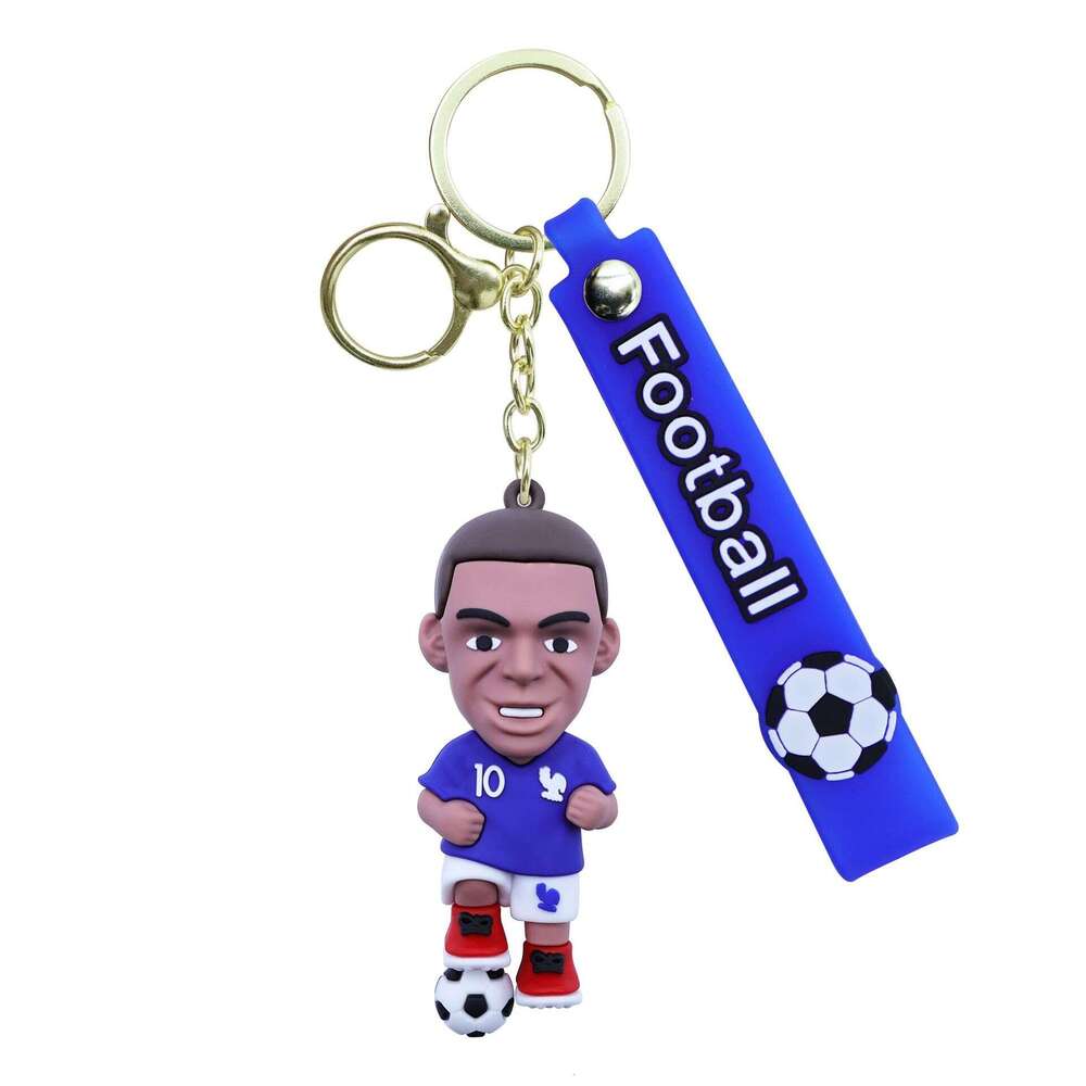 designer keychain football star PVC resin internet celebrity backpack keychain DIY high-end small gift