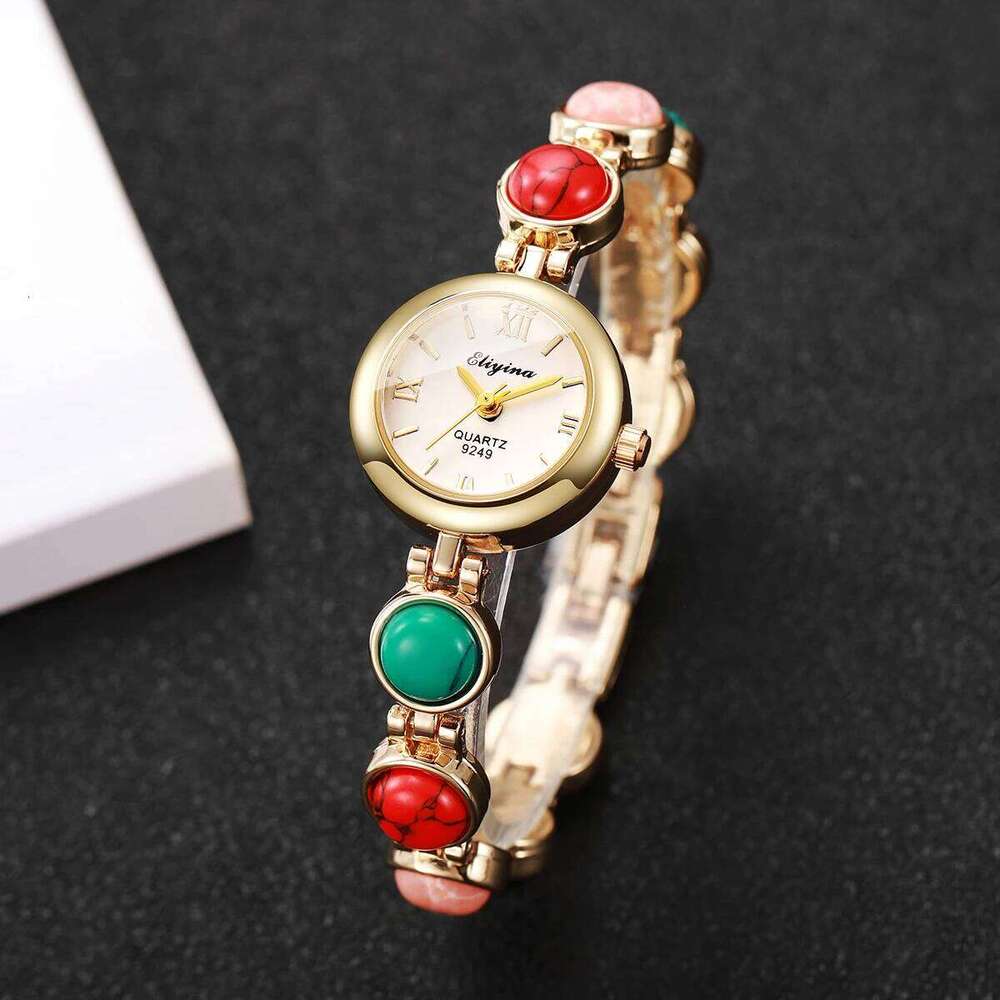 Elegant Beads Strap Women Watches Fashion Roma Dial Ladies Quartz Wristwatch Reloj Mujer Girls Clock GiftWithout Box Z260206
