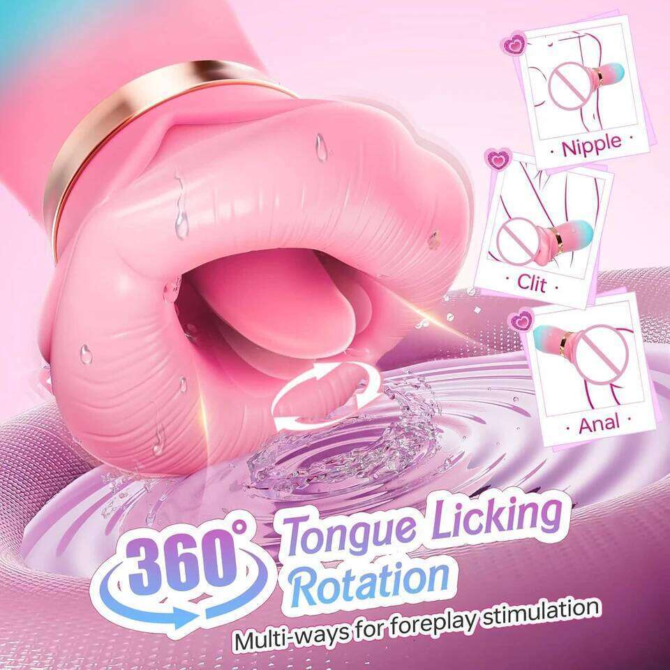 Sucking Vibrator Tongue Licking Sucker Female Oral Clitoris Nipple Stimulator APP Control Vibrating Vacuum Sex Toys for Couples 26L0206