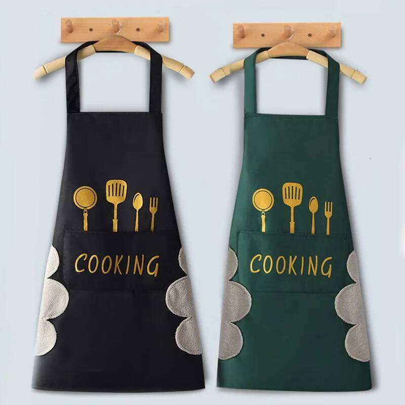 Waterproof Oilproof Can Wipe Hands Kitchen Work Clothes for Cooking Baking Cleaning Men&Women Universal Sleeveless Apron S260205