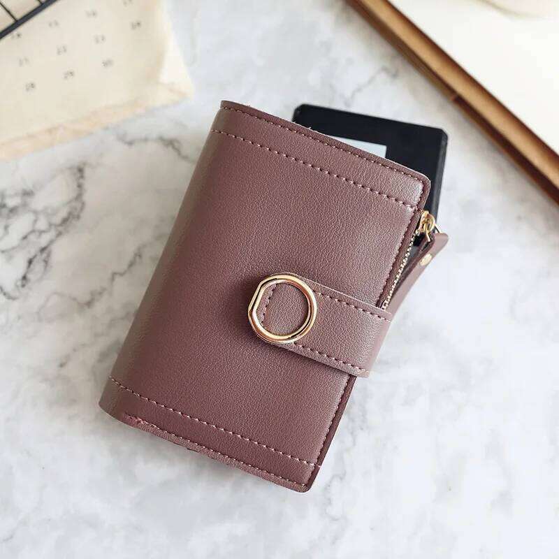 New Fashion Short Women's Wallet Zipper Card Holder Cute Female Coin Purse High Quality PU Wallets For Girls Y260206