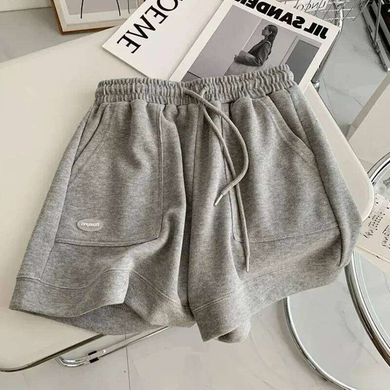 Women's Comfortable Loose Wide-legged Drawstring A Pants Waist Slim Fit Casual Home Versatile Sports Shorts New XJ260206
