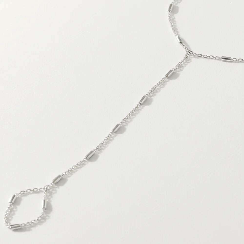 DGIDDK Stainless Steel New Luxury-Style Finger Bracelet Women's Fashionable Minimalist Delicate Wrist Jewellery Creative Gift 26H0206