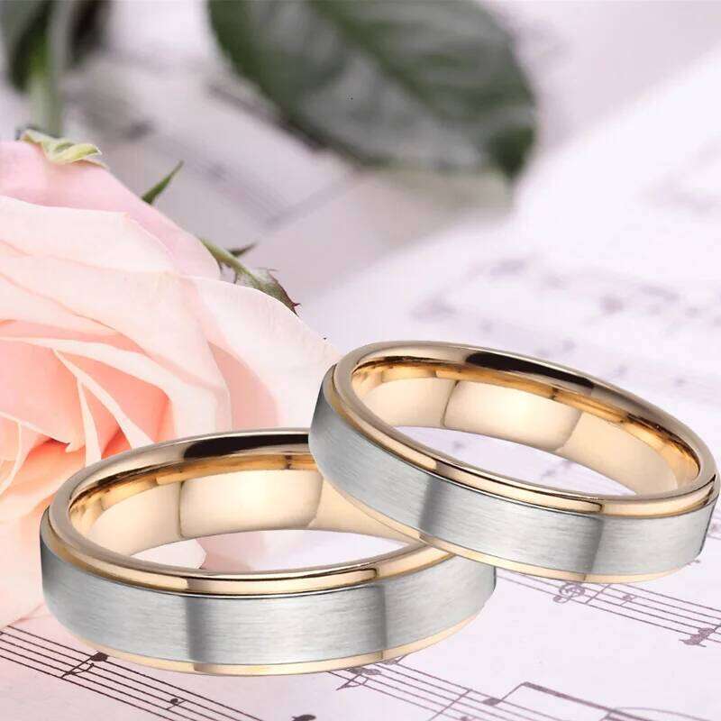 Love Alliances Classic Marriage Promise Wedding Rings Set for Couples Men and Women Gift Titanium Stainless Steel Men's Ring W260206