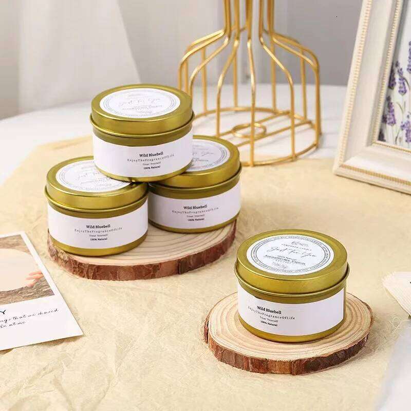 80g Aromatherapy tin cans smokeless soy wedding birthday hand gifts home decoration scented candles mini H260205