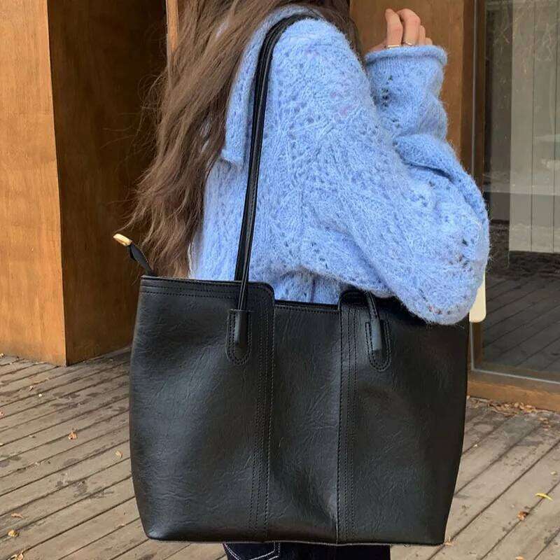 Casual large capacity totes designer women shoulder bags luxury pu leather composite bag big Commuter lady purses and handbags Y260205