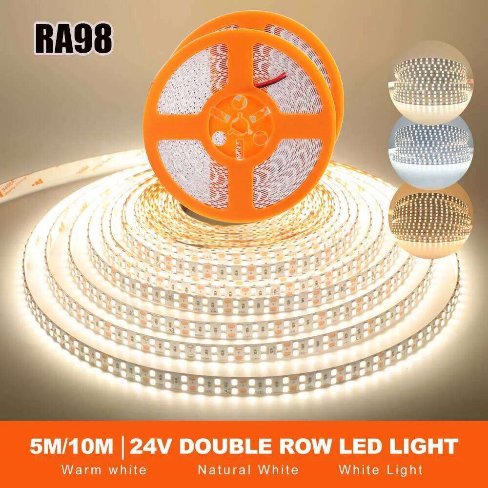 5M 10M RA98 DC 24V LED Strip IP20 SMD 2835 240Leds/M 3000K 4000K 6000K Full Spectrum Flexible Ribbon Tape Light Z260206