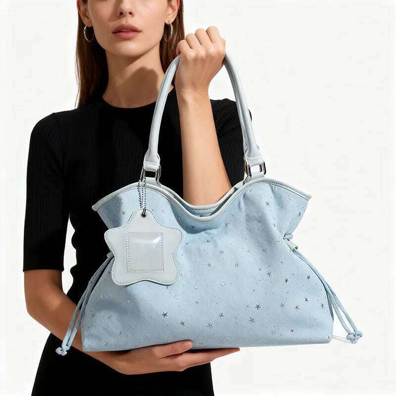 Brand Women's Shoulder Bag Y2k Fashion Sweet Polka Dot Handbag Korean Casual Versatile Leopard Print Brown Frosted Tote Bags Y260205