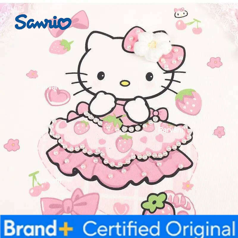 Sanrio Anime Hello Kitty girls' fleece hooded sweater princess dress long-sleeved top children's autumn and winter warm jacket H260206 - view 5