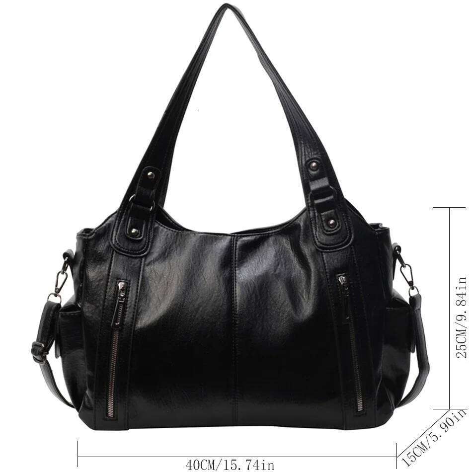 Female Handbag Large Capacity Shoulder Big Stylsih Tote Ladies Soft Leather Hobos Messenger Bags Women Shopper Bag Sac Y260205