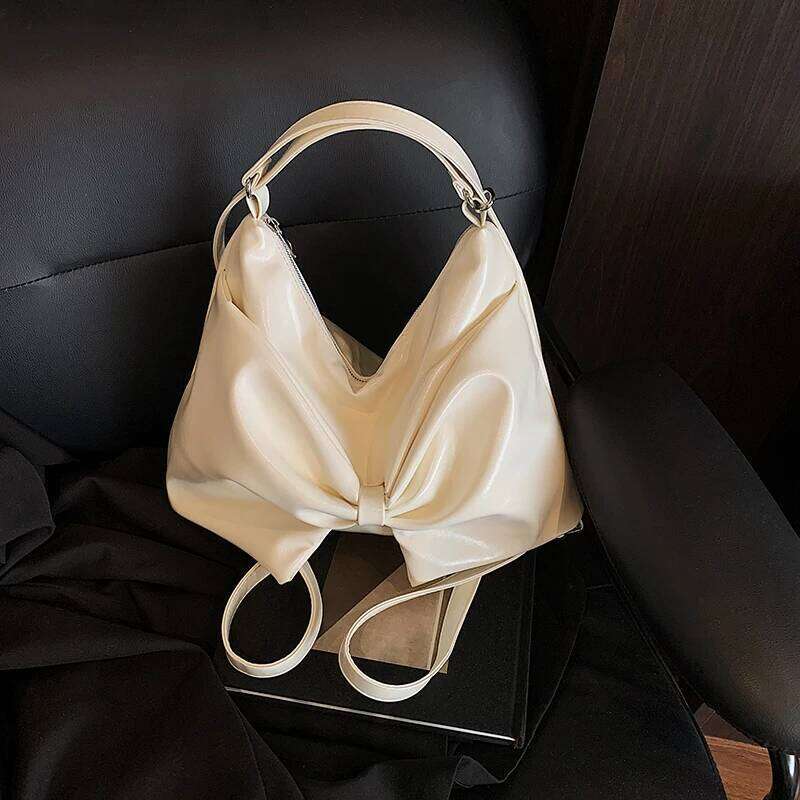 Butterfly Knot Shoulder Bags for Woman 2025 New Trendy Fashion Versatile Commuter PU Backpack and Crossbody Bag Mochilas Mujer Y260205