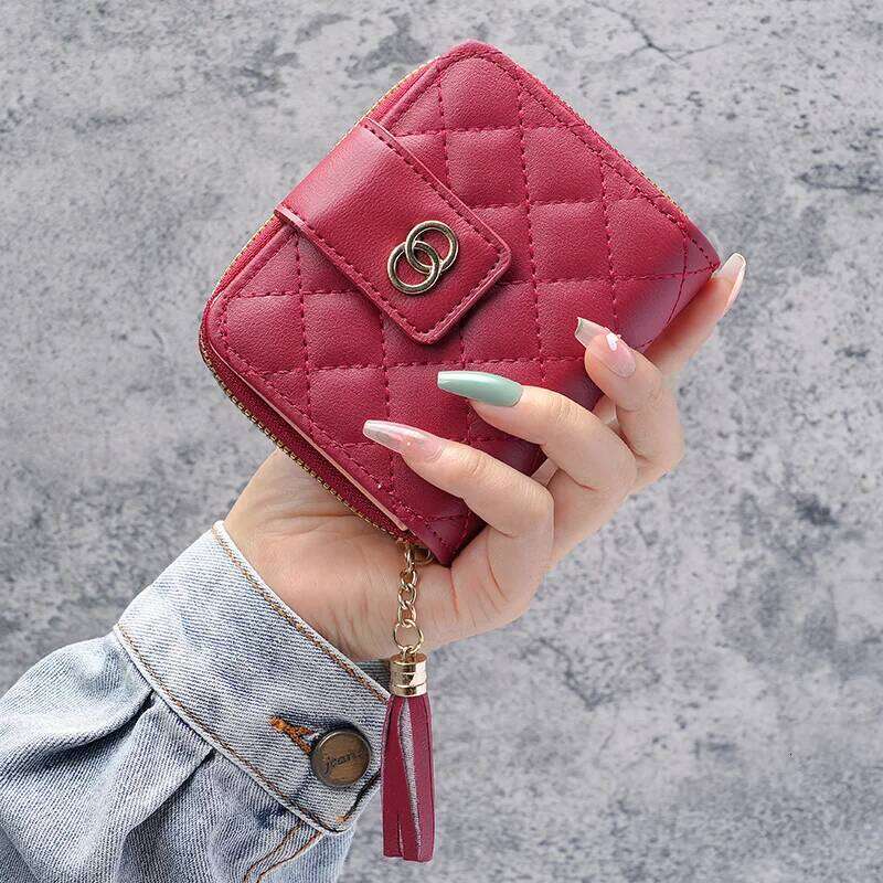 New Women's Short Wallet, Premium Minimalist Large Capacity Purse with Tassel Y260206