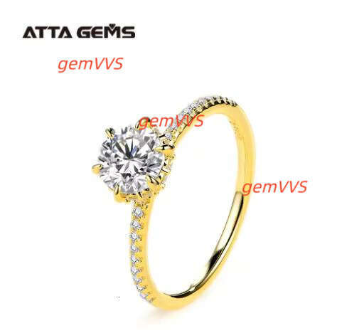 Silver Round Shape 1Ct Moissanite Wedding Band Vvs1 D 925 Engagement & Eternity For Women Diamond Ring