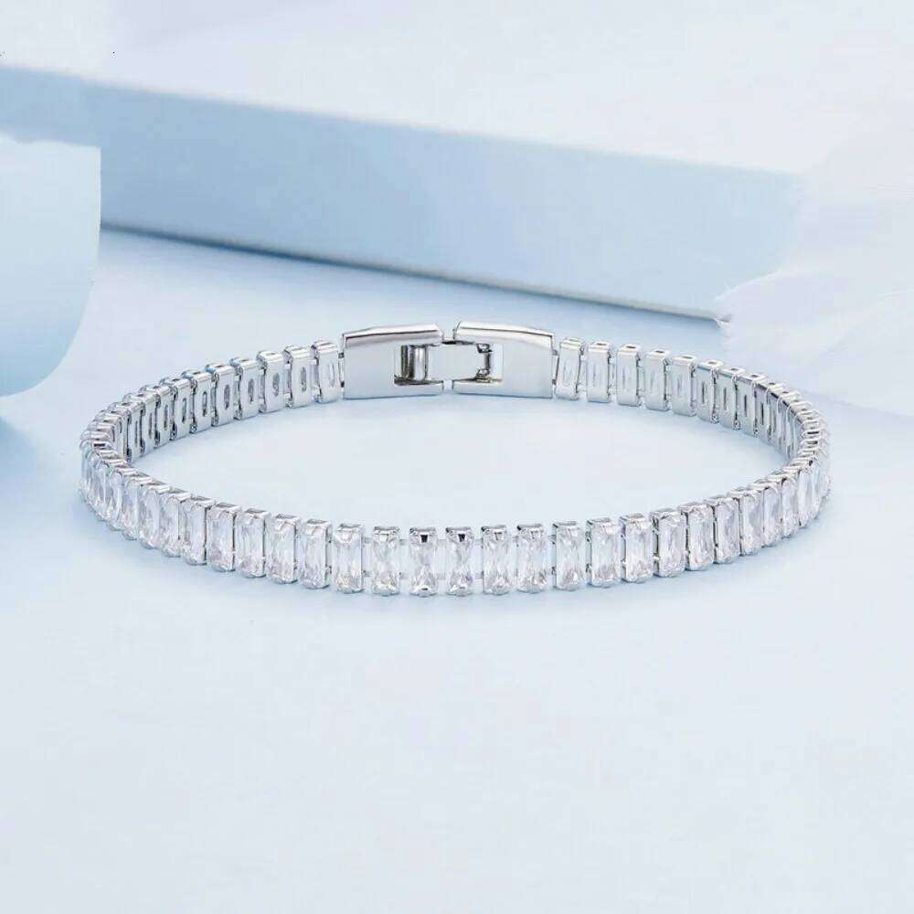 BuyeeSilver Female Bracelet for Women White Crystal Fashion Wedding Fine Jewelry Bracelets Gift 26H0206