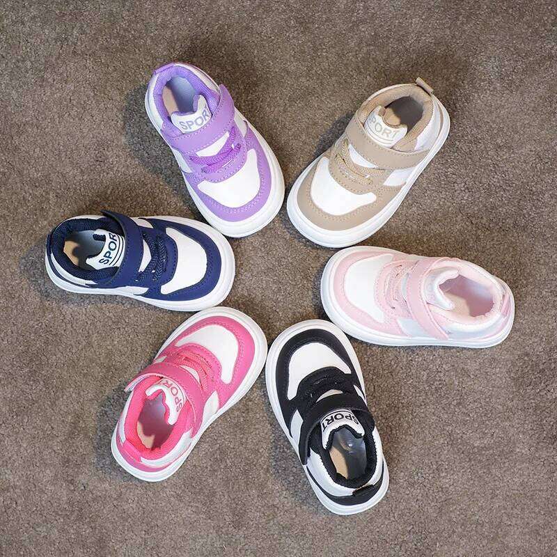 Fashion Kids Sneakers Spring Autumn High Top Breathable Casual Girls Non-slip Board Boys Outdoors Basketball Shoes 26Y0206