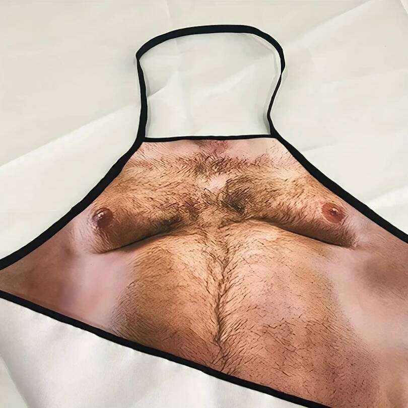 Funny Beer Belly for Men - BBQ Grilling & Party Kitchen Apron,Adjustable Polyester Chef Apron with No-Pockets S260205