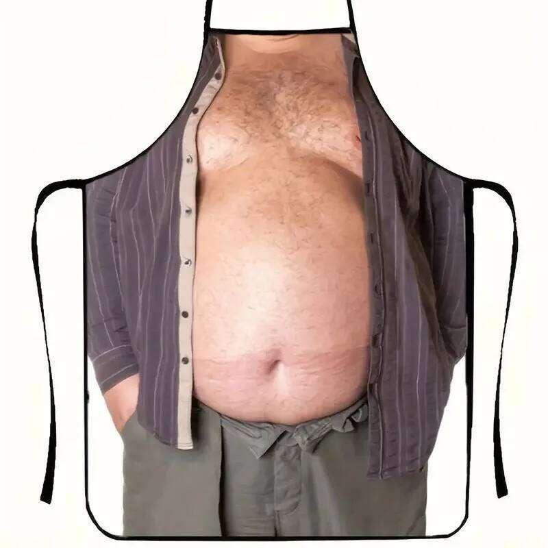 Funny Men BBQ Kitchen Pottery Men's Dress Apron for Cooking Baking - Durable Grilling Aprons S260205