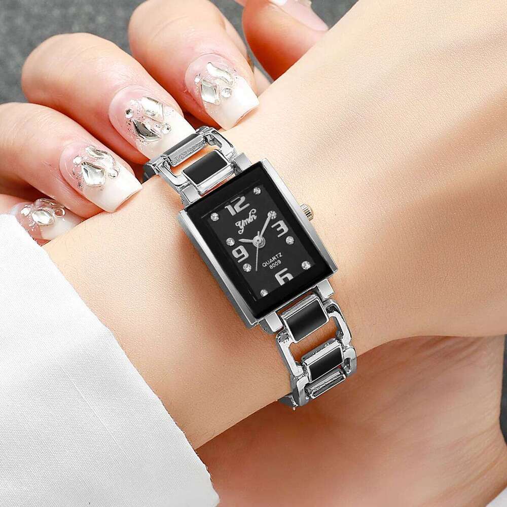 Fashion Square Arabic Dial Women Wrist Watch Ladies Alloy Strap Quartz Watches Reloj Mujer Girls Clock GiftWithout Box Z260206