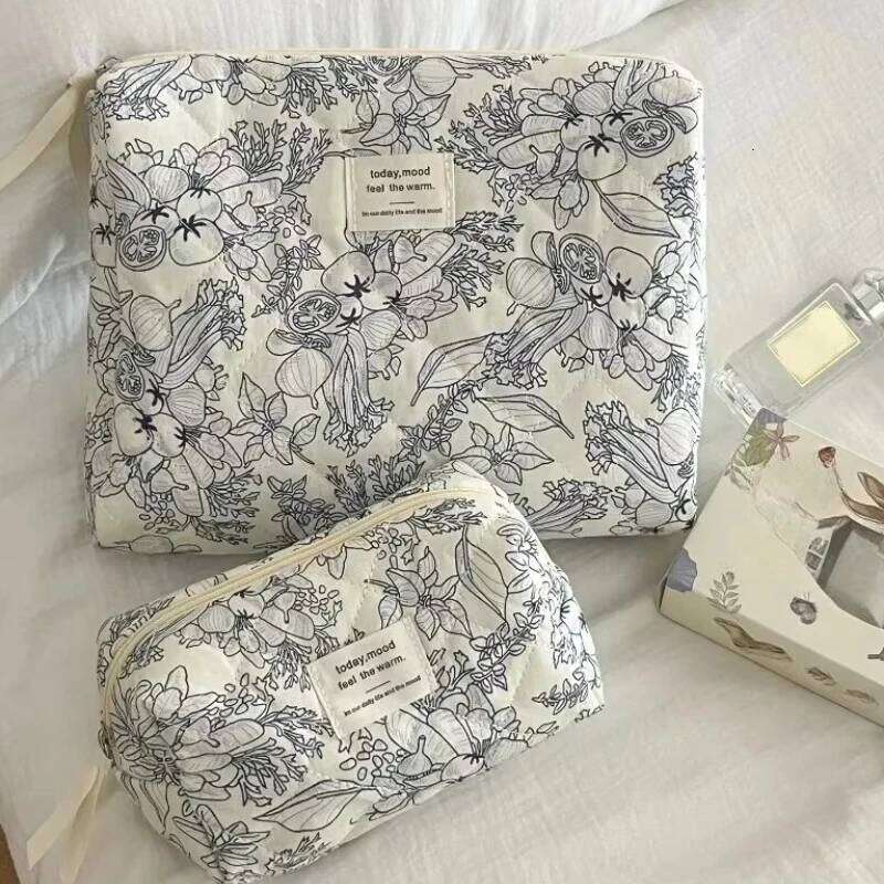 Wholesale Vintage Flower Women Cosmetic Bag Portable Zipper Makeup Travel Organizer Female Handbag Toiletry Storage Pouch Y260206