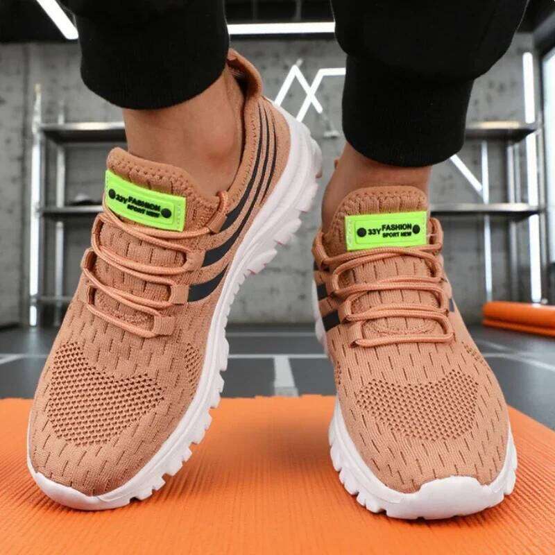 Men's Shoes Casual Platform Mesh Soft Anti Slip Loafers Outdoor Youth Luxury Running 2025 New Fashionable Couple Tennis Sneakers