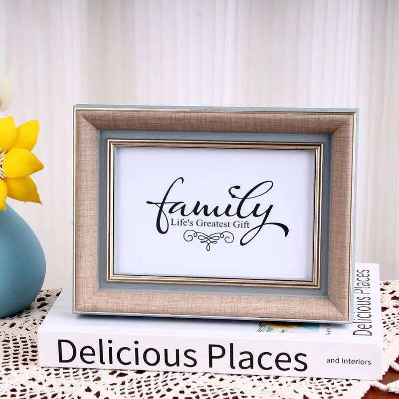 Nordic Ins Style Minimalist Picture Frame Desktop Display Wall Hanging 6/7/8/10/Inch A4 Family Photo Decoration Log Color S260205