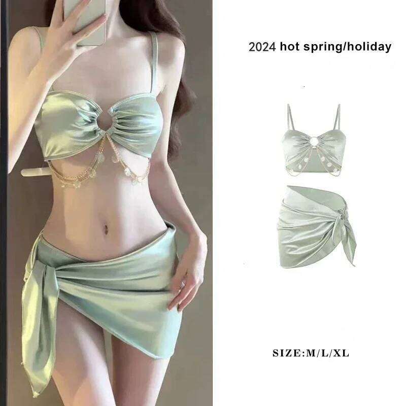 Swimsuit Women Micro Bikini Bathing Suit Fashion Sexy Summer New Model Korean Version Cinjunto De Dos Piezas Mujer 2024 XJ260206