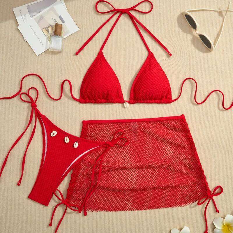 New Sexy Bikinis Female Swimsuits Women Three-Piece Swimwear Beach Swimming Wear Bathing Suits Brazilian Bikini Set Pool Bather Z260206