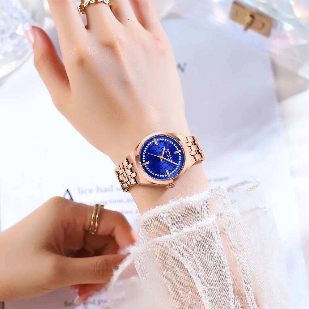 CURREN Original Unique Dial Quartz Watch for Women Fashion Elegant Ladies Watches Stainless Steel Waterproof Women's Wristwatch Z260206