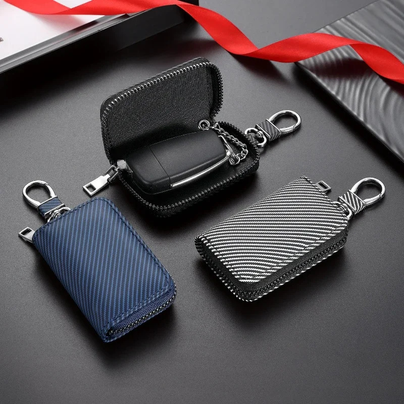 Leather Keychain Wallet Multi-Functional Key Holder for Keys Cards Coins Mini Purse Organizer 260129