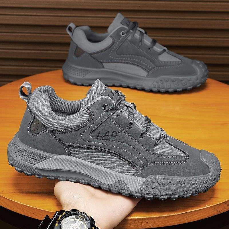 2025 Autumn Construction Site Thick Low Wear-Resistant Non-Slip Waterproof Oil-Proof Steel Toe-Free Work Shoes