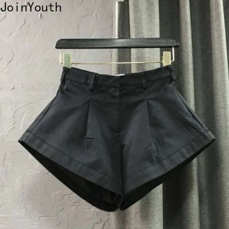 Korean Y2k for Women High Waist Wide Leg Pants 2025 New Bottoms Casual Fashion Shorts Pantalones Cortos De Mujer XJ260206