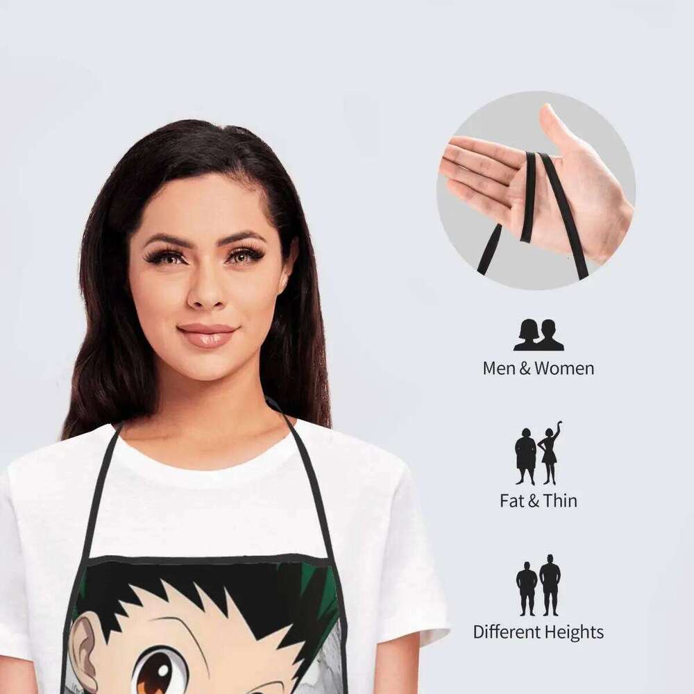 Anime X Hunter Aprons Chef Cuisine Tablier Sleeveless Bib Kitchen Cleaning Pinafore for Women Men Painting S260205