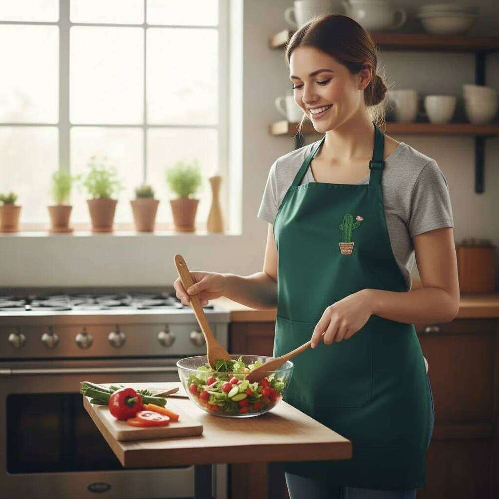 Personalized Women's Kitchen Woman Men Chef Work Apron for Grill Restaurant Bar Cafes Beauty Nails Studios Logo Design S260205