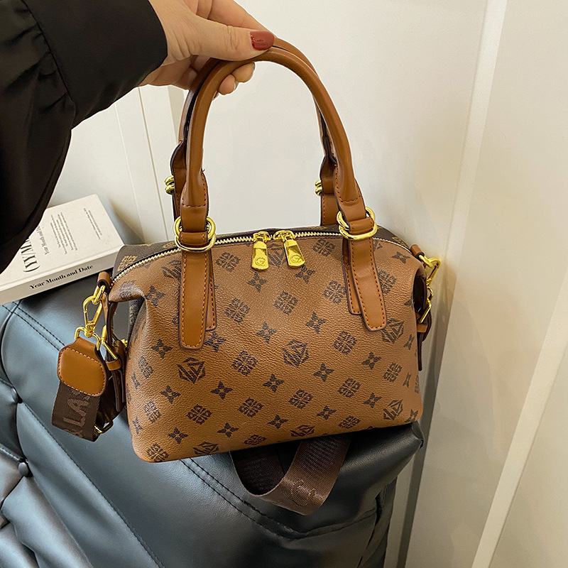 fashion bags luxury brand bags Boston Handheld Silk Scarf 2026 New Printed Bucket Shoulder Crossbody Bag for Women