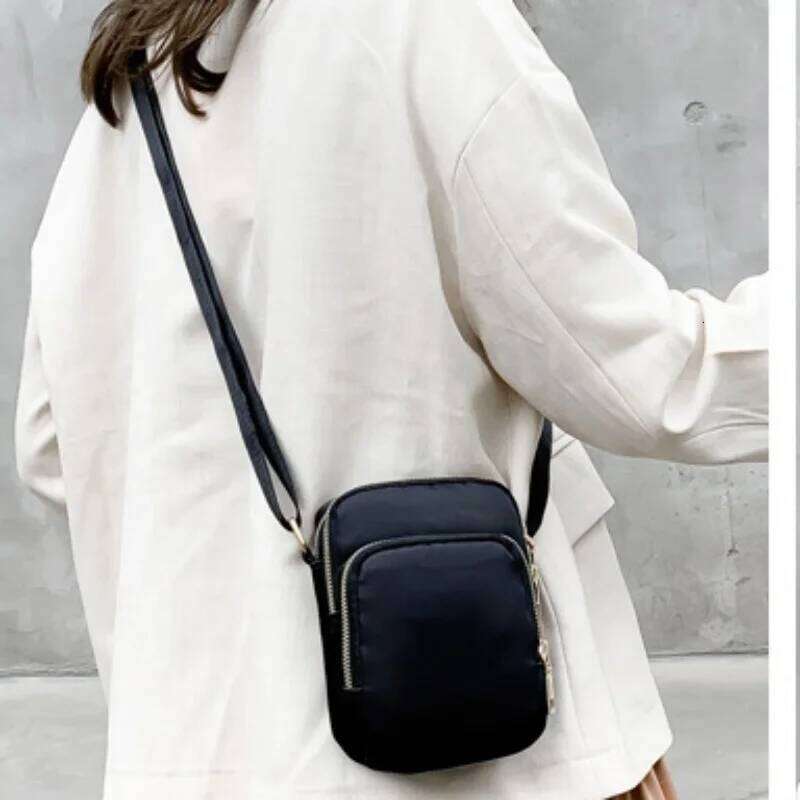 Casual waist single-shoulder bag, casual lightweight crossbody phone case, nylon coin purse, mini bag XJ260129