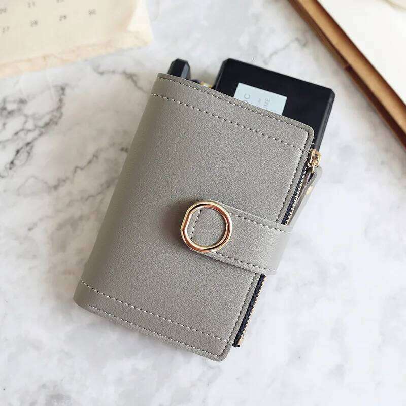 New Fashion Short Women's Wallet Zipper Card Holder Cute Female Coin Purse High Quality PU Wallets For Girls Y260206