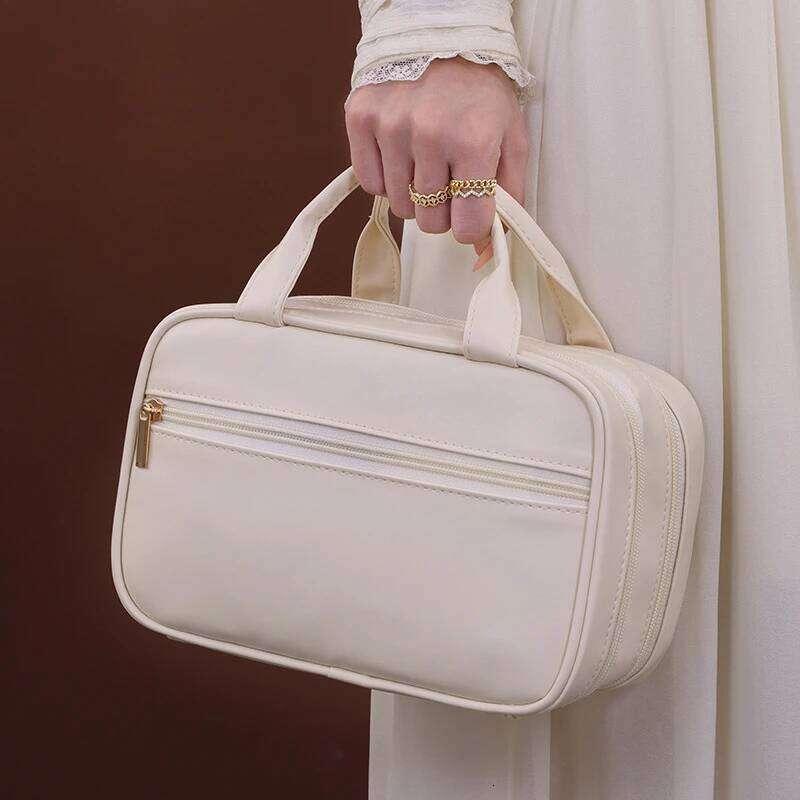 New Double Barrier women's Makeup Portable Cosmetic Large Capacity Storage Travel Essential Toiletry Bag Y260206