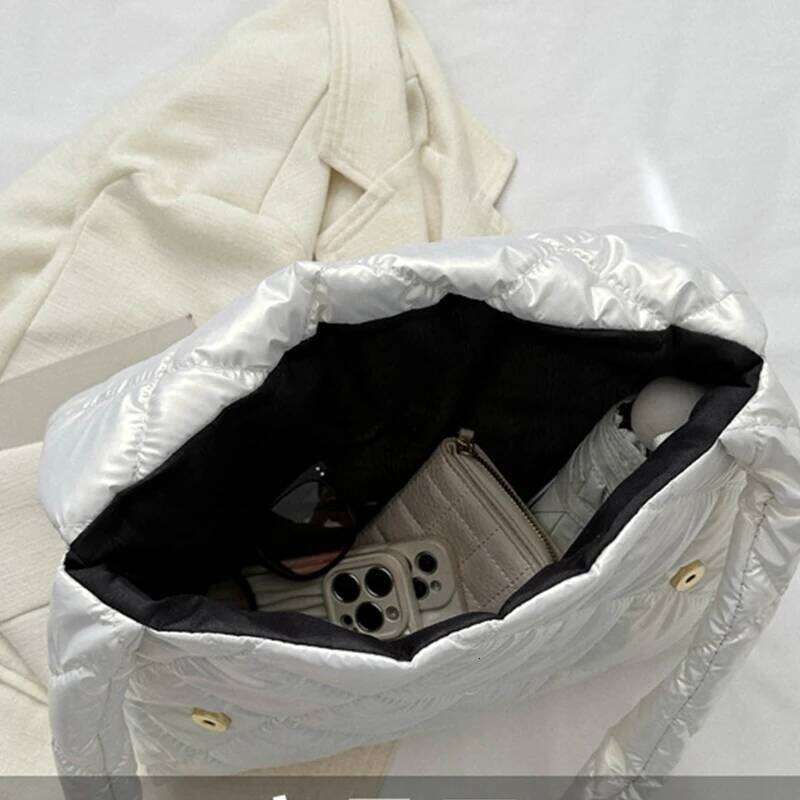 Space Cotton Designer Underarm Winter Luxury Down Padded Ladies Tote Women Quilted Large Capacity Handbag Shopper Bag XJ260129