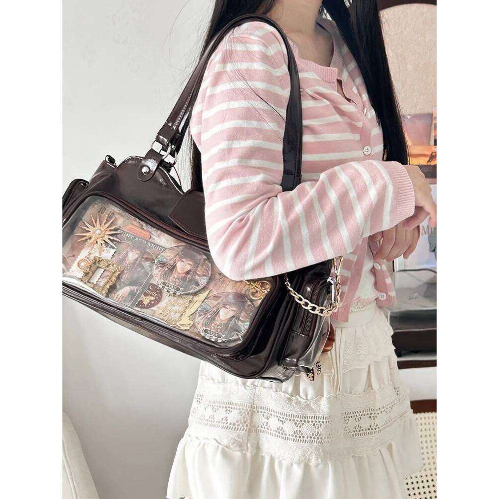Original Daily underarm Versatile Messenger bags Transparent Bag for Female handbag designer bag Y260205