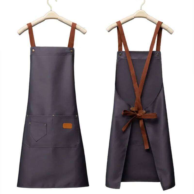 1PCS New Fashion Kitchen Aprons Woman Men Chef Work Apron for Grill Restaurant Bar Shop Cafes Beauty Nails Studios Uniform S260205
