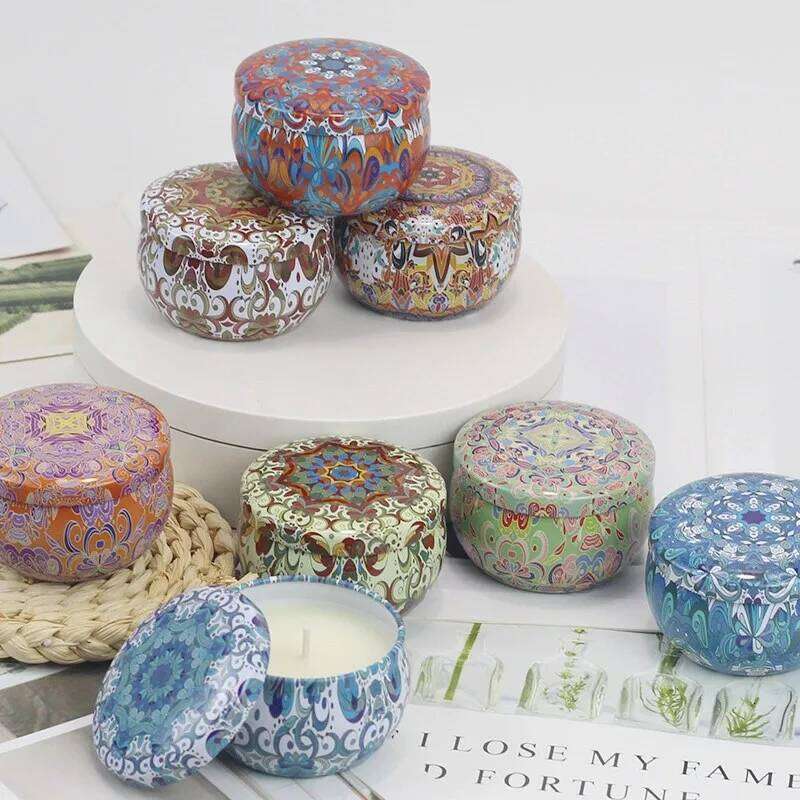 Candle in tin cans without wax, household bedroom fragrance candles, emergency lighting with scented lamps H260205