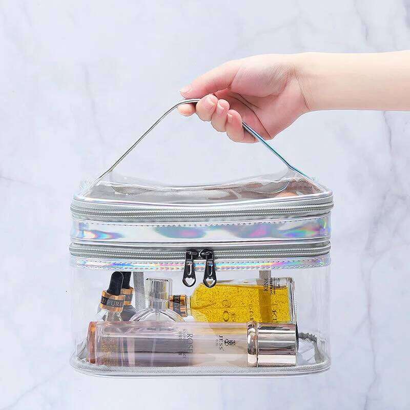 Travel Toiletry Cosmetics Bag, Multi-Layer Cosmetic Case, Travel, Makeup, Desktop Other Waterproof and Moisture-Proof, Design, Capacity Can Be Used fo