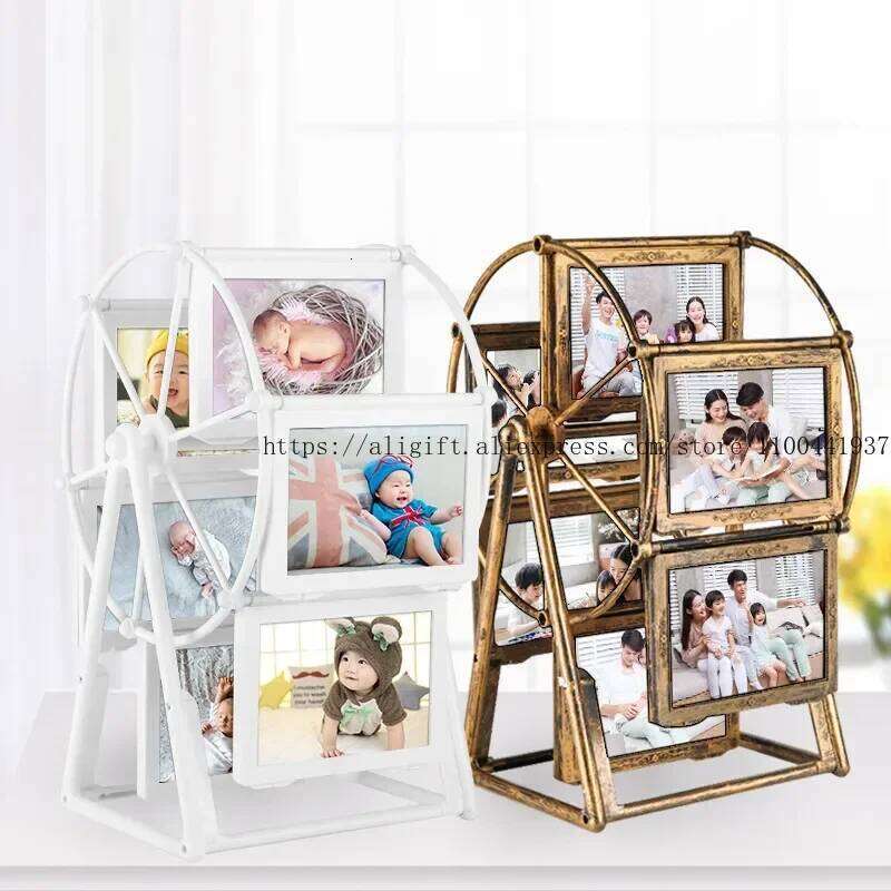 Rotating Ferris Wheel Creative Combination Children's Wedding Photos Personalized 5-inch Windmill Photo Frame S260205