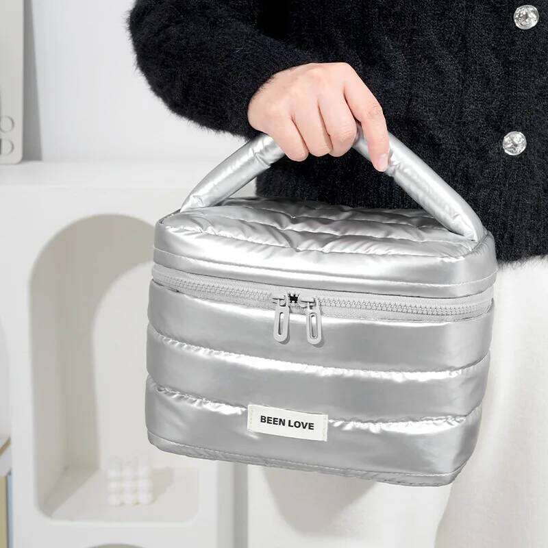 2025 New Design Cosmetic Handheld Makeup Bags Large Capacity Lipstick Skincare Storage Bag Travel Portable Women Ideal Gift Y260206