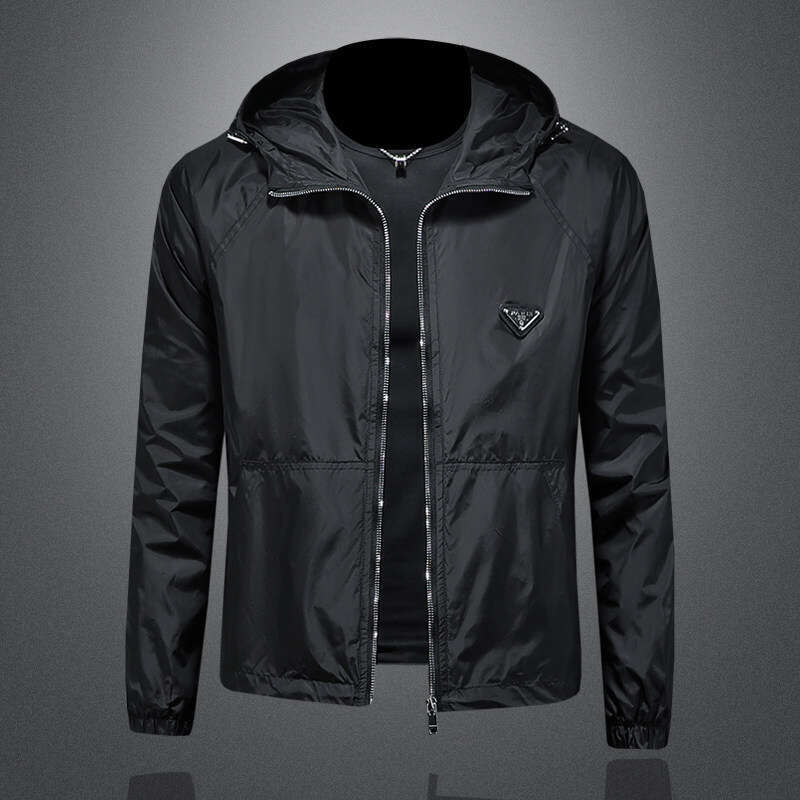 New Casual Hooded Versatile Jacket Coat European Goods Men's Spring Fashion Light Luxury Trendy Brand Top Men