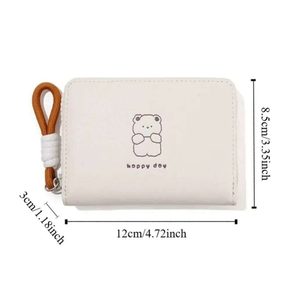 Cute Cartoon Women Wallet Bear Rabbit Cat Pu Leather Coin Purse Card Holder Y260206