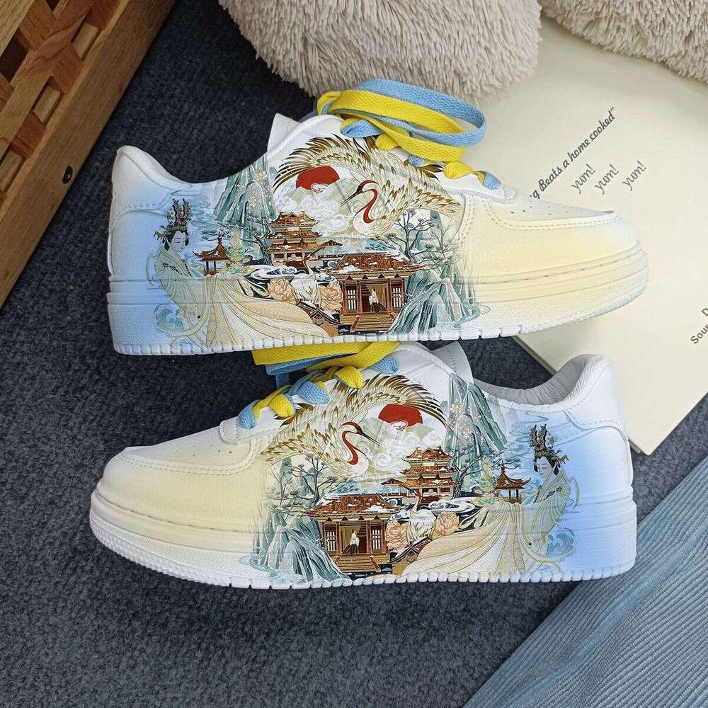 2026 Dunhuang Chinese Style Couple Sneakers Spring And Autumn National Trend Limited Edition Casual Sports Shoes For Men WKERSIY